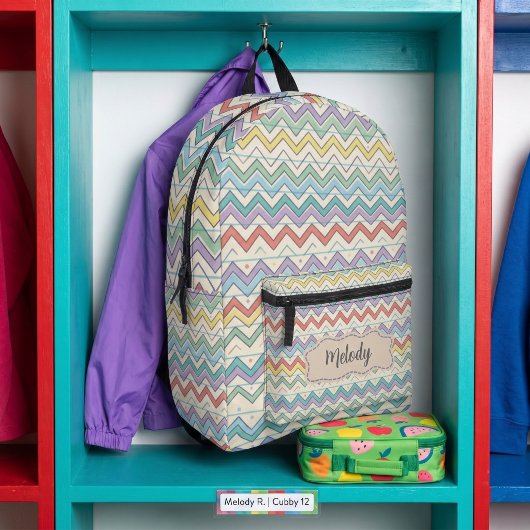 Sac À Dos Imprimé Motif joli rétro d'école