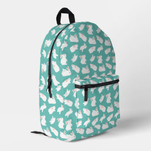 Sac À Dos Imprimé Motif lapin mignon sur Turquoise