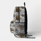 Sac À Dos Imprimé Motif Leopard & Peonies (Droite)