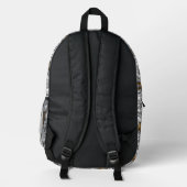 Sac À Dos Imprimé Motif Leopard & Peonies (Verso)