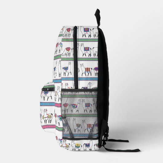 Sac À Dos Imprimé Motif Llama Stripe (Droite)
