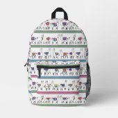 Sac À Dos Imprimé Motif Llama Stripe (Recto)