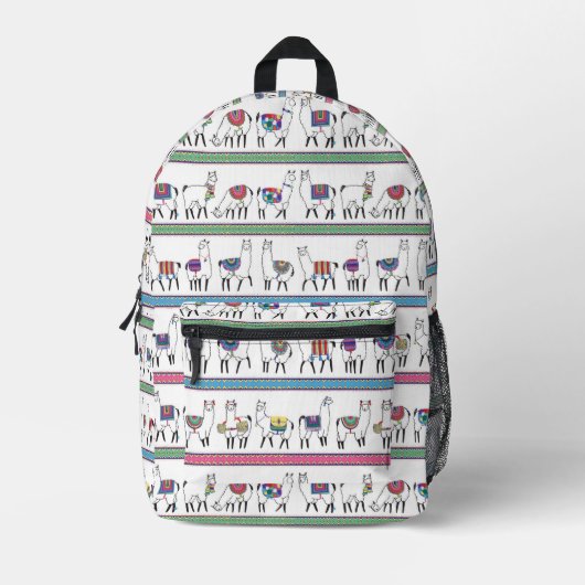 Sac À Dos Imprimé Motif Llama Stripe (Recto)