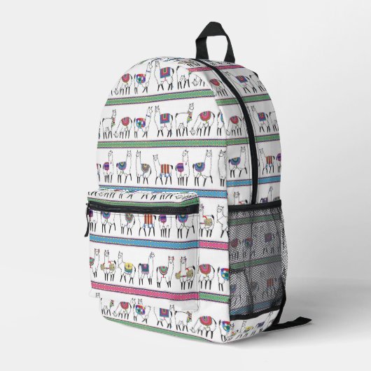 Sac À Dos Imprimé Motif Llama Stripe (Coin arrière droit)