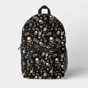 Sac À Dos Imprimé Motif métallique lourd rétro