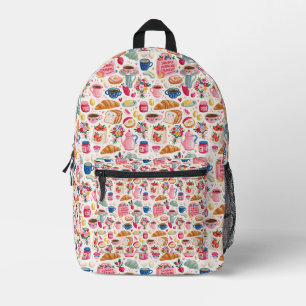 Sac À Dos Imprimé Motif mignon de petit-déjeuner du dimanche Crois