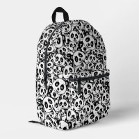 Motif moderne de panda ours en noir et blanc migno
