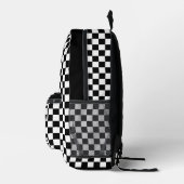 Sac À Dos Imprimé Motif moderne Monogramme noir et blanc (Droite)