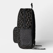 Sac À Dos Imprimé Motif monogramme cuir noir (Droite)