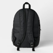 Sac À Dos Imprimé Motif monogramme cuir noir (Verso)