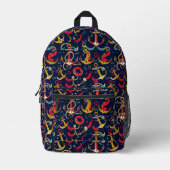 Sac À Dos Imprimé Motif nautique (Recto)