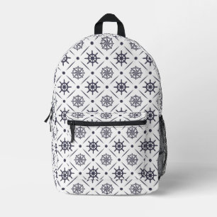 Sac À Dos Imprimé Motif nautique avec volant et boussole