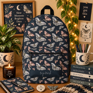 Sac à dos imprimé motif papillon de nuit