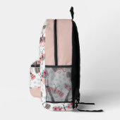 Sac À Dos Imprimé Motif papillon rose (Droite)