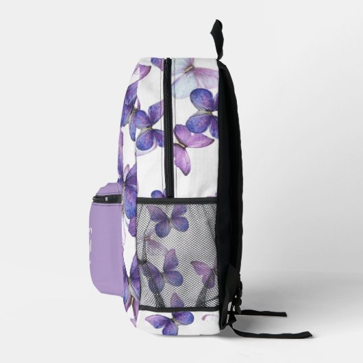 Sac À Dos Imprimé Motif papillon violet moderne fille (Droite)