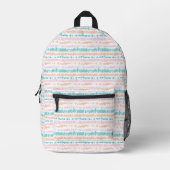 Sac À Dos Imprimé Motif Pastel Batik (Recto)