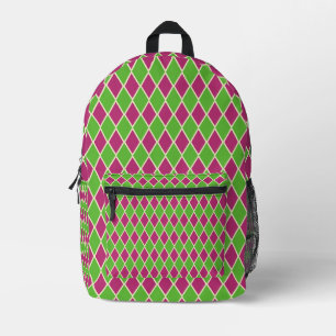 Sac À Dos Imprimé Motif Pastel Prépa Golf Argyle