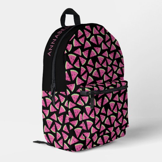 Sac À Dos Imprimé Motif Pastèque Tropical Rose (Coin arrière gauche)