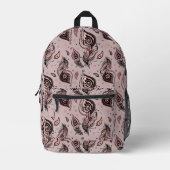 Sac À Dos Imprimé Motif Peacock (Recto)