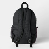 Sac À Dos Imprimé Motif pois et prune poudré avec nom (Verso)