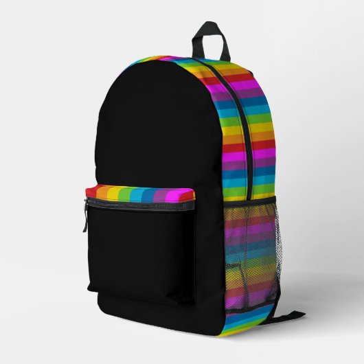 Sac À Dos Imprimé Motif Rainbow Stripes (Coin arrière droit)