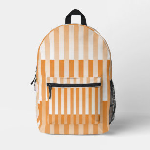Sac À Dos Imprimé Motif rayé blanc orange