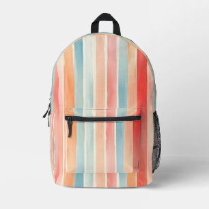 Sac À Dos Imprimé Motif rayé coloré aux couleurs vives aquarelle
