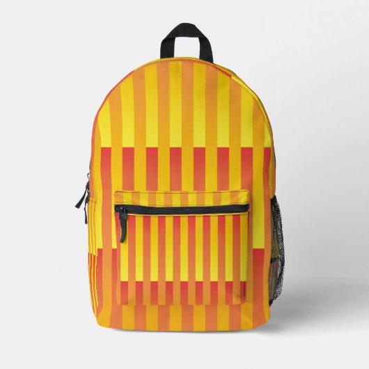 Sac À Dos Imprimé Motif rayé orange jaune (Recto)