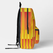 Sac À Dos Imprimé Motif rayé orange jaune (Gauche)