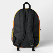 Sac À Dos Imprimé Motif rayé orange jaune (Verso)