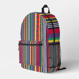 Sac À Dos Imprimé Motif rayures colorées des années quatre-vingt Eig