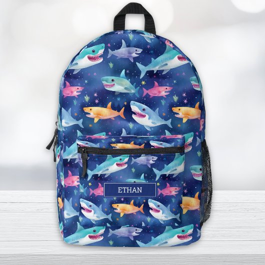 Sac À Dos Imprimé motif requin cool Imprimer