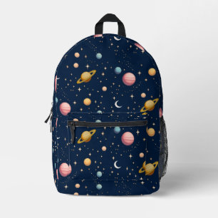 Sac À Dos Imprimé Motif Rétro Planètes et Étoiles