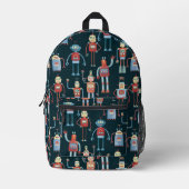 Sac À Dos Imprimé Motif robotique rétro (Recto)