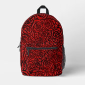 Sac À Dos Imprimé Motif Rose Rouge Clair (Recto)