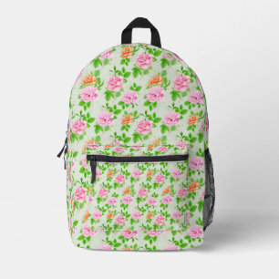Sac À Dos Imprimé Motif Roses Roses Fleurs