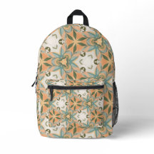 Motif sans couture botanique bleu pêche