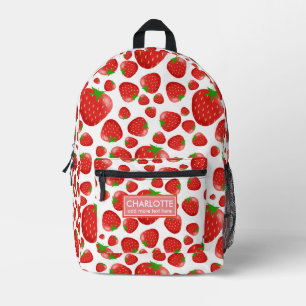 Sac À Dos Imprimé Motif sans couture de fraise rouge vif