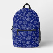 Sac À Dos Imprimé Motif Shell bleu clair (Recto)