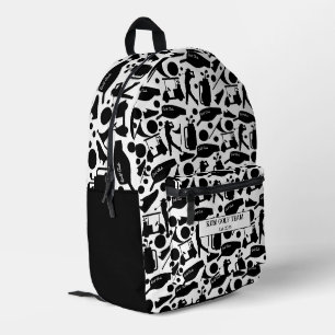 Sac À Dos Imprimé Motif silhouette de golf Classique Noir & Blanc