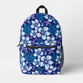 Sac À Dos Imprimé Motif SURF JUNGLE EN BLEU (Recto)