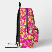 Sac À Dos Imprimé Motif SURF JUNGLE EN ROSE CHAUDE (Gauche)