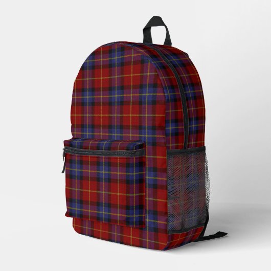 Sac À Dos Imprimé Motif Tartan (Coin arrière droit)