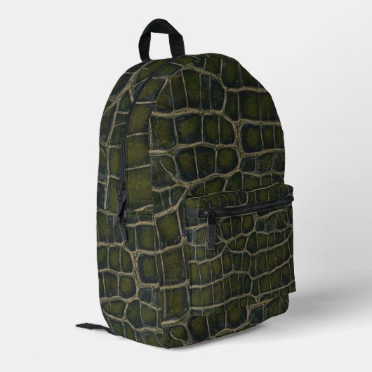 Sac À Dos Imprimé Motif texturé crocodile premium (Coin arrière gauche)