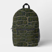 Sac À Dos Imprimé Motif texturé crocodile premium (Recto)
