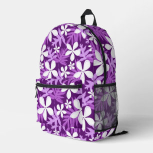 SAC À DOS IMPRIMÉ MOTIF TIARE EN VIOLET