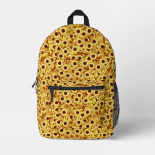 Sac À Dos Imprimé Motif Tournesol, Or, Jaune et Marron