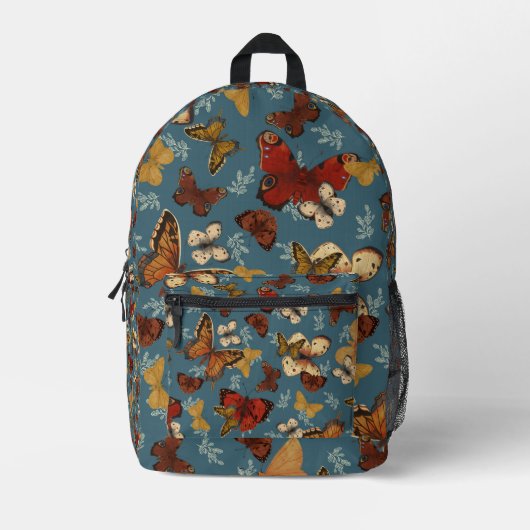 Sac À Dos Imprimé motif transparent bleu papillon (Recto)