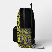 Sac À Dos Imprimé Motif Triangle Noir Jaune (Droite)
