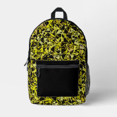 Sac À Dos Imprimé Motif Triangle Noir Jaune (Recto)